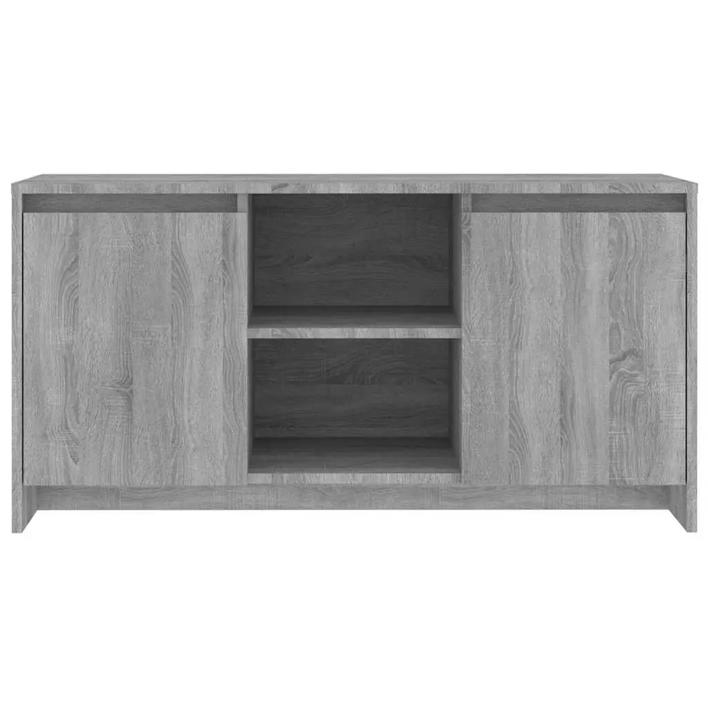 Grey TV Cabinet with Storage Compartments