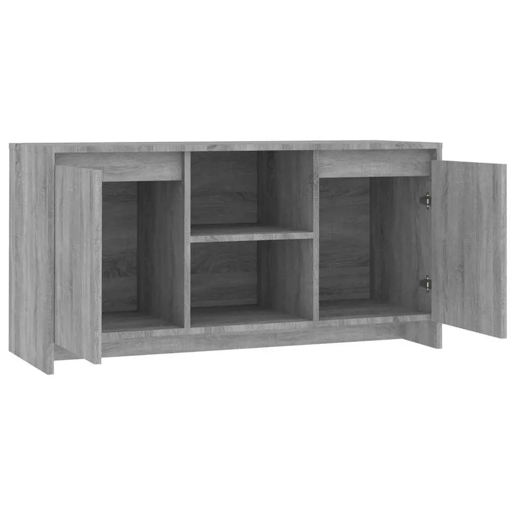 Grey TV Cabinet with Storage Compartments