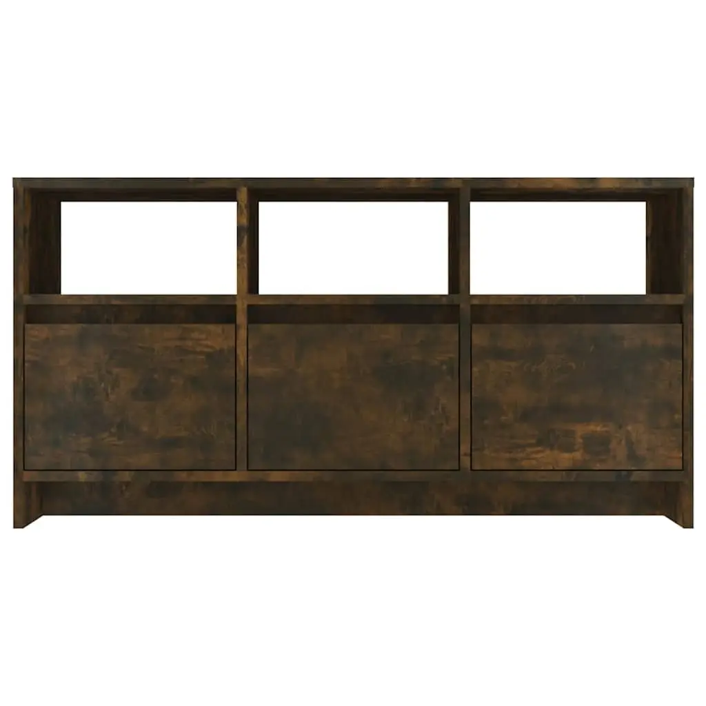 TV Cabinet Brown Living Room Storage Unit 3 Drawers 3 Compartments Lowboard