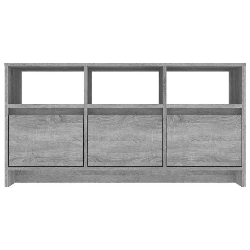 Grey TV Cabinet 102x37.5x52.5cm Living Room Lowboard