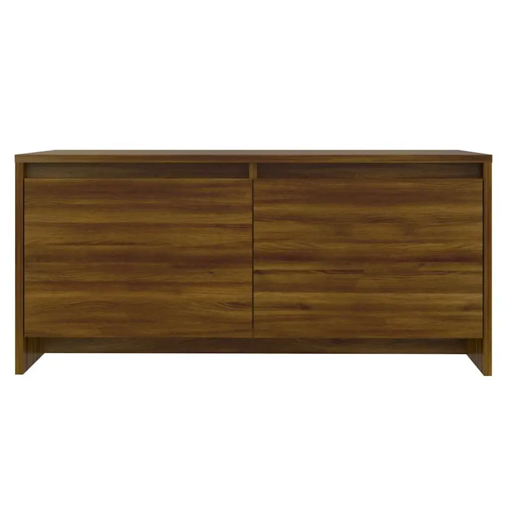 Coffee Table Brown Oak with Storage Drawers Modern Living Room Furniture