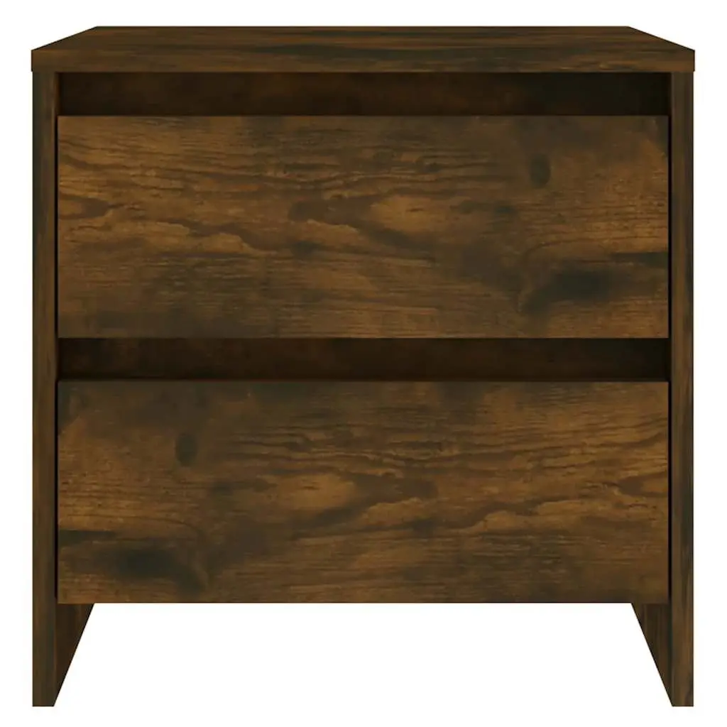 Bedside Cabinets Brown Smoked Oak 45x34.5x44.5 cm Nightstands Storage 2 Piece