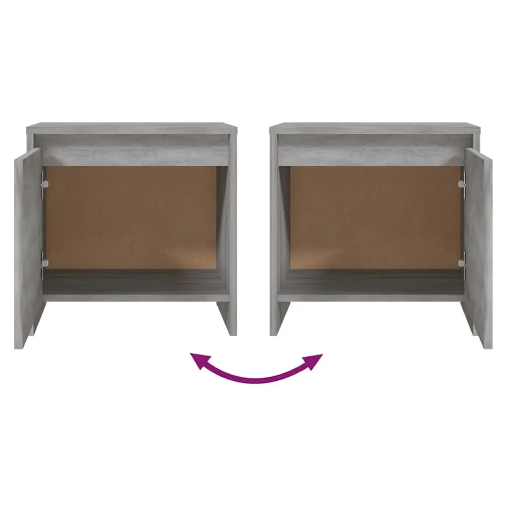 Grey Sonoma Bedside Cabinet Set for Bedrooms