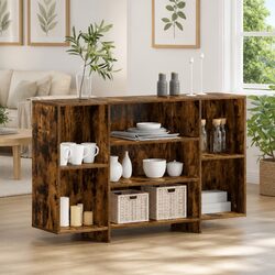 Brown Storage Sideboard with Shelves for Modern Living
