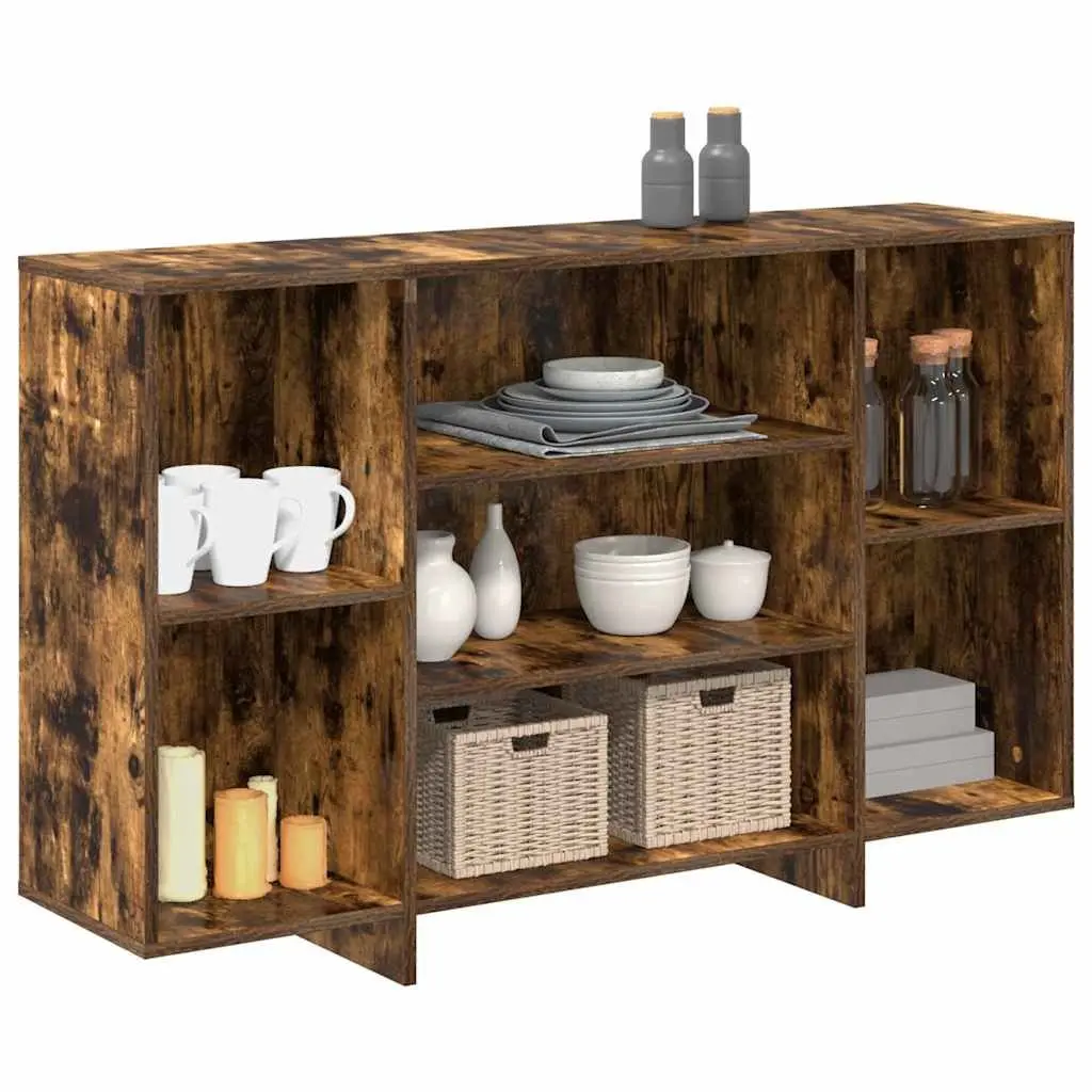 Sideboard with Shelves Brown Storage Cabinet Modern Design 120x30x75 cm