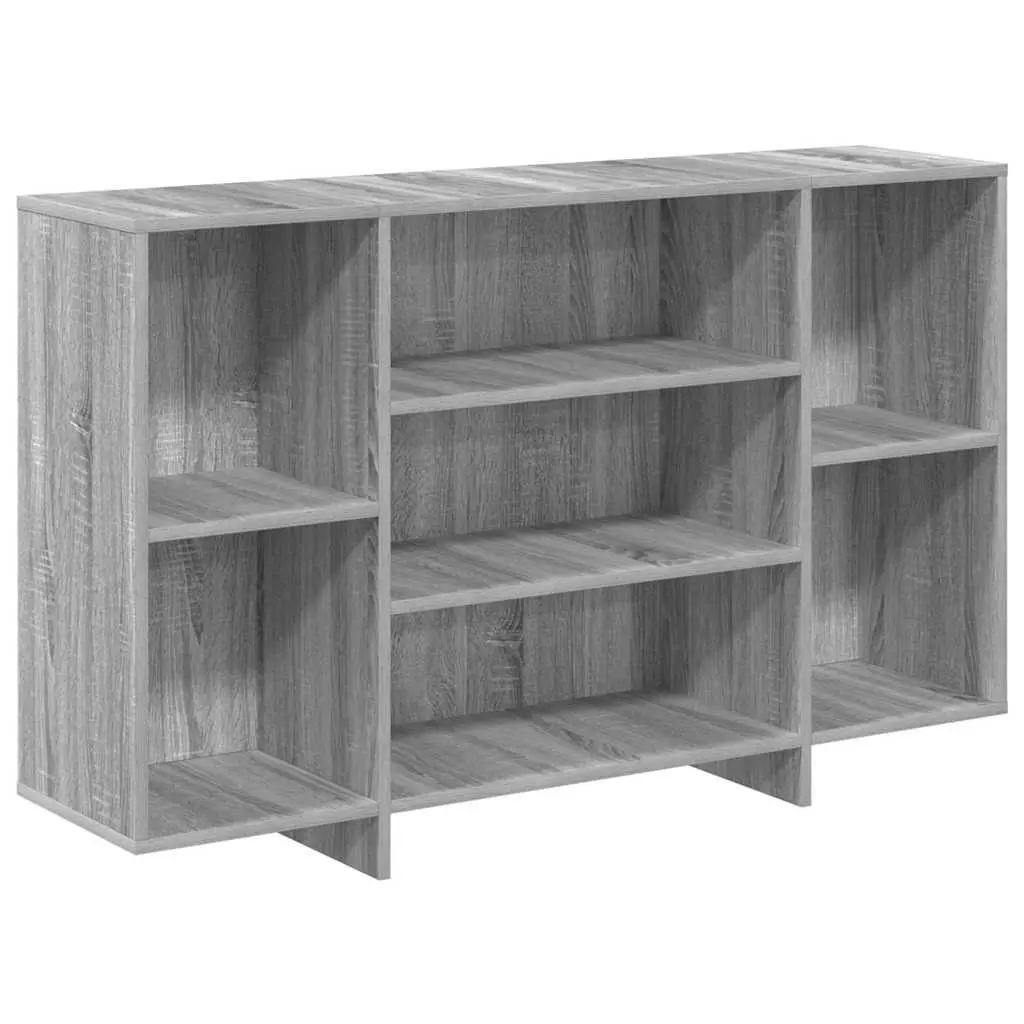 Sideboard Grey Sonoma Storage Cabinet with Shelves Engineered Wood 120W x 30D x 75H cm
