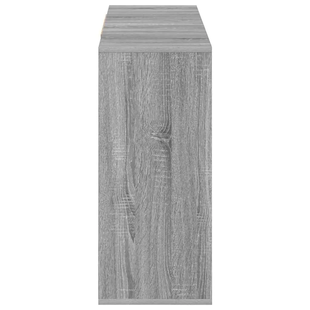 Sideboard Grey Sonoma Storage Cabinet with Shelves Engineered Wood 120W x 30D x 75H cm