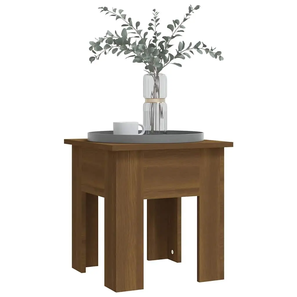 Coffee Table Brown Oak Modern Design Living Room Accent Furniture 40x40x42cm