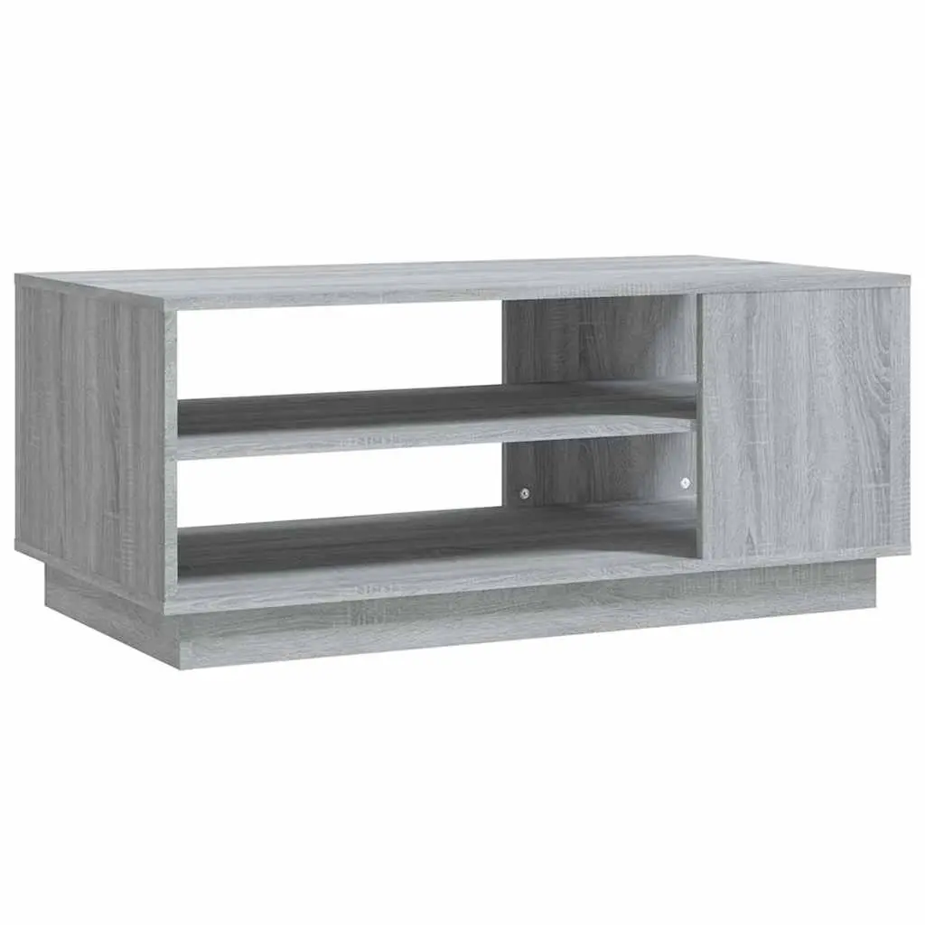 Grey Sonoma Coffee Table with Storage Shelves