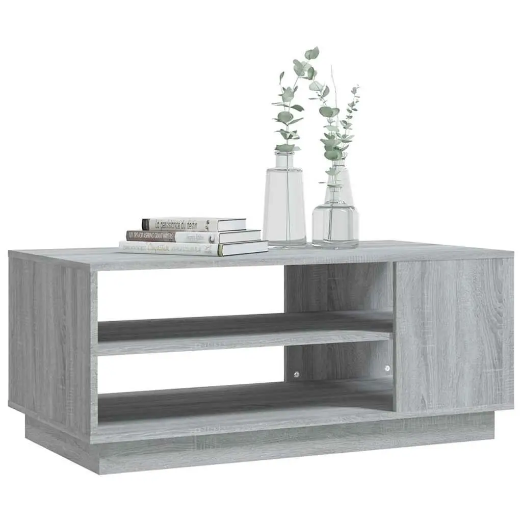 Grey Sonoma Coffee Table with Storage Shelves
