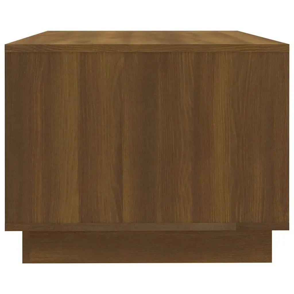 Brown Coffee Table with Storage Shelves