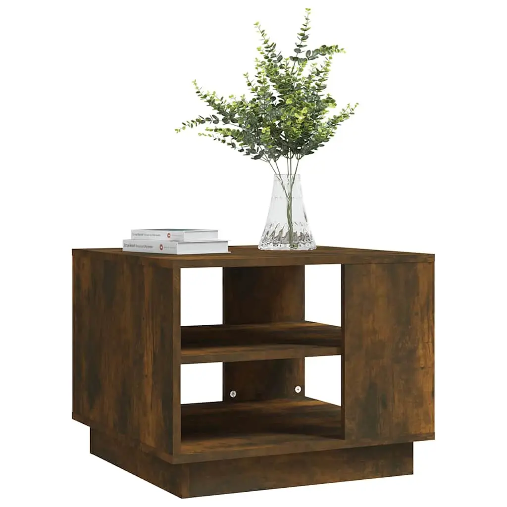 Coffee Table Brown Modern 55W x 55D x 43H cm Engineered Wood