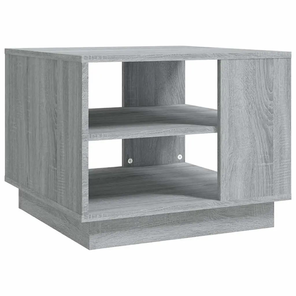 Coffee Table Grey Square Modern Engineered Wood 55W x 55D x 43H cm