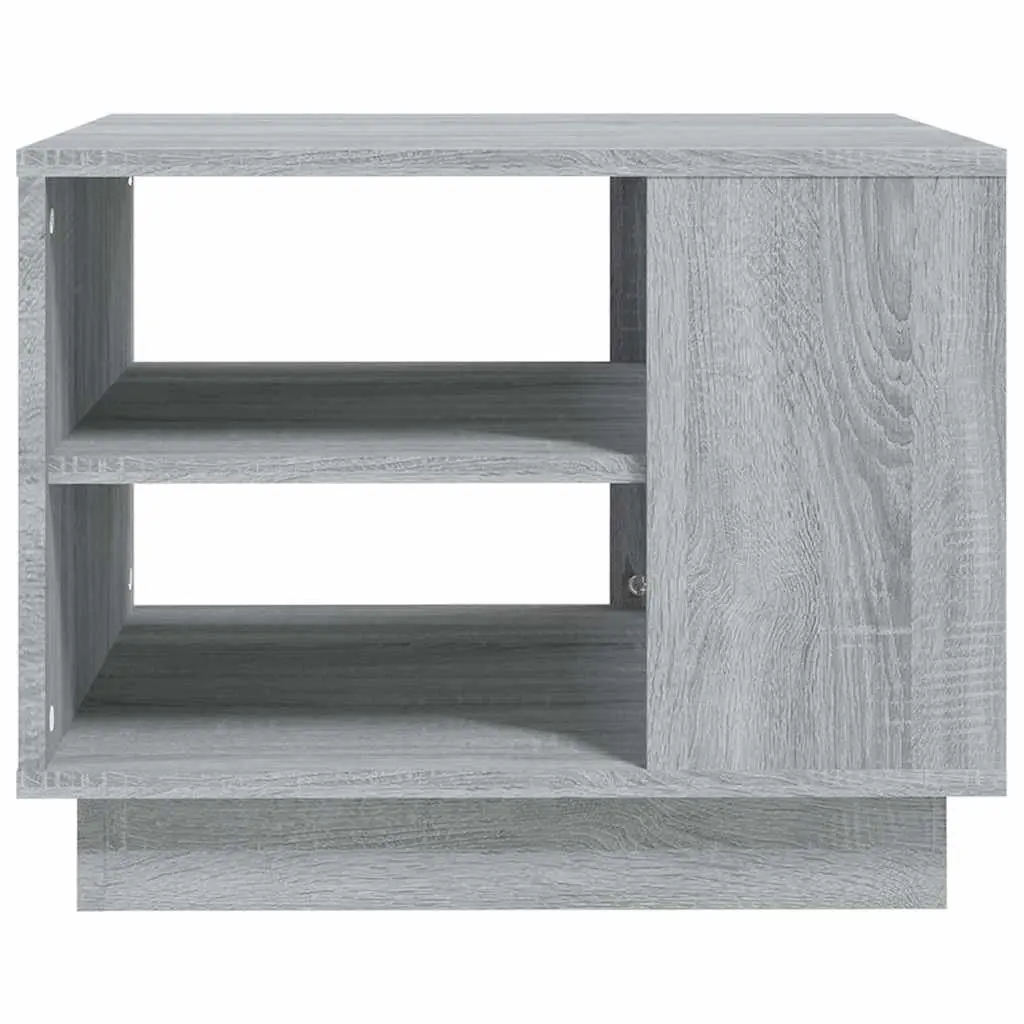Coffee Table Grey Square Modern Engineered Wood 55W x 55D x 43H cm