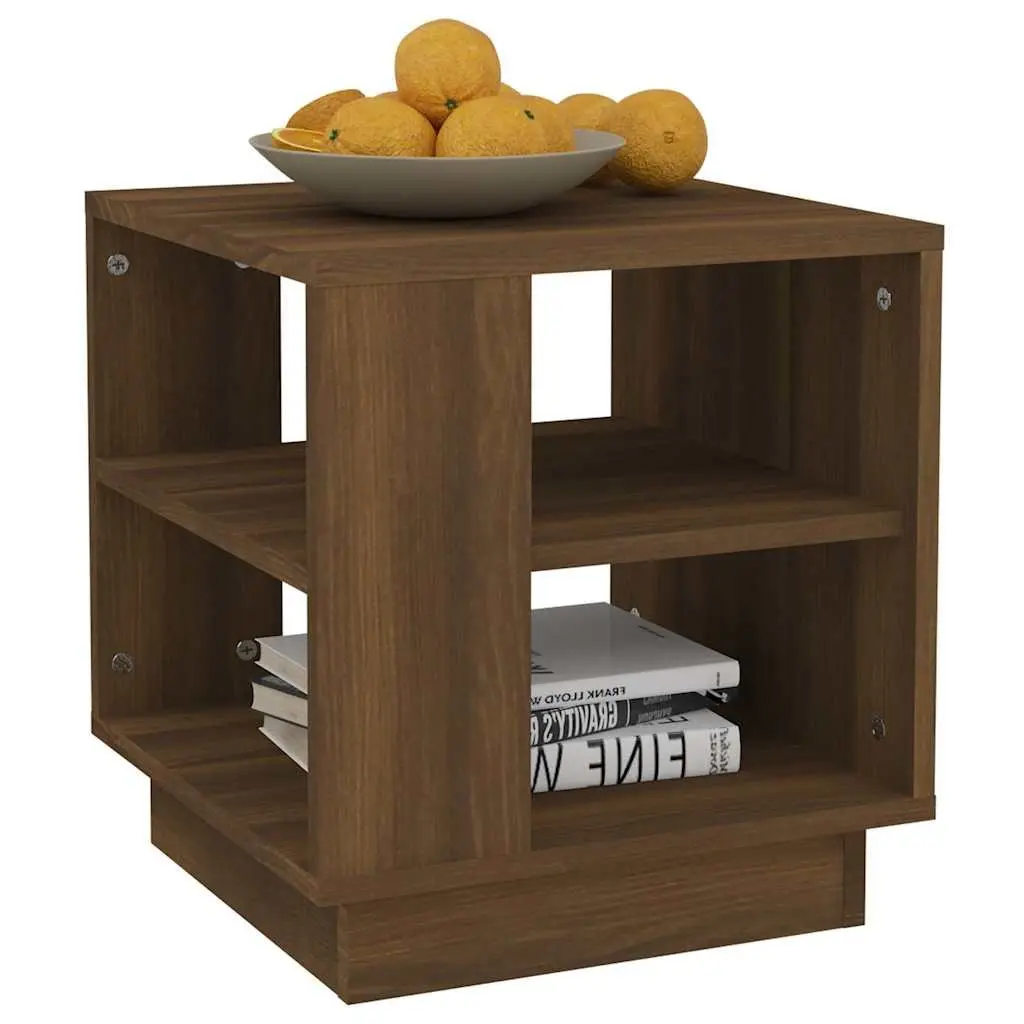 Coffee Table Modern Brown Engineered Wood 40 x 40 x 43 cm