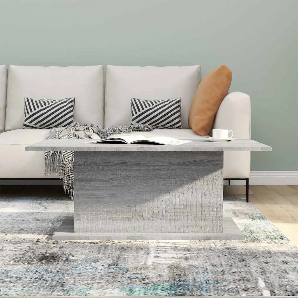 Coffee Table Grey Sonoma Engineered Wood 102 x 55.5 x 40 cm