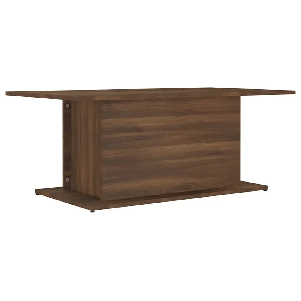 Coffee Table Brown Oak Engineered Wood 102 x 55.5 x 40 cm