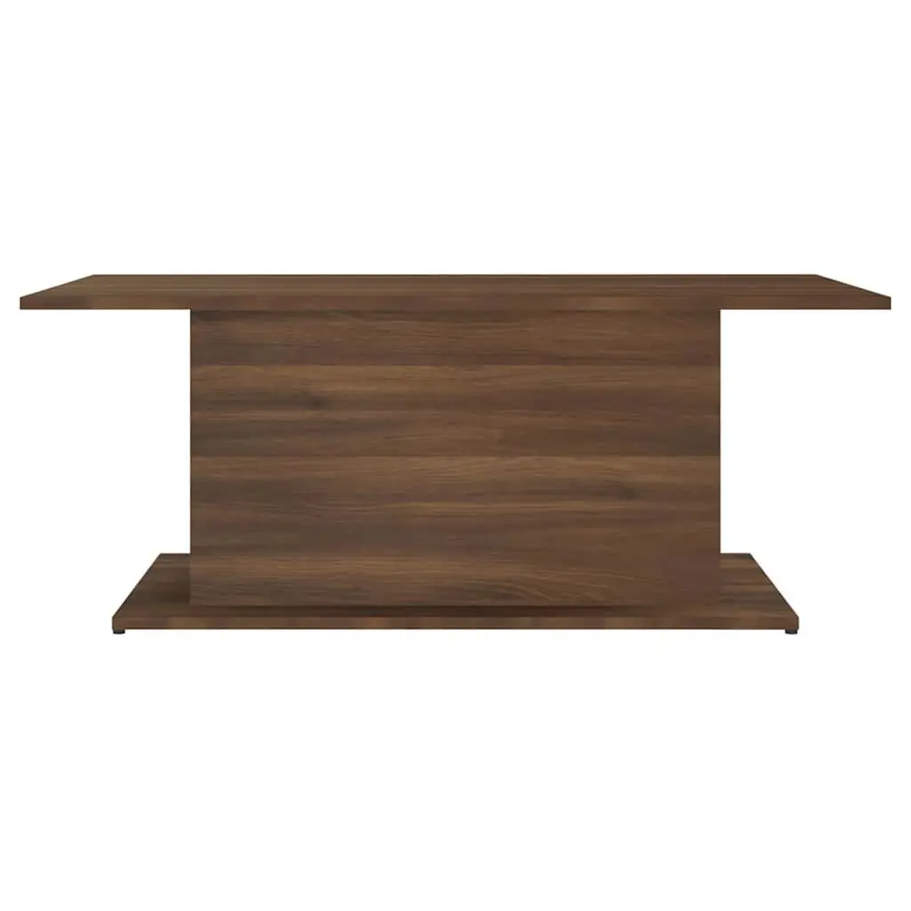 Coffee Table Brown Oak Engineered Wood 102 x 55.5 x 40 cm