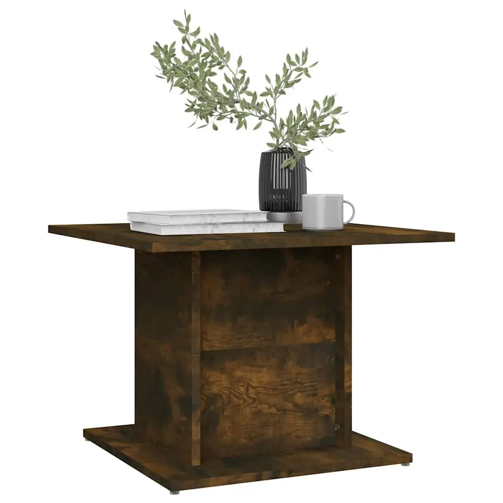 Coffee Table Smoked Oak Brown 55.5 x 55.5 x 40 cm Engineered Wood