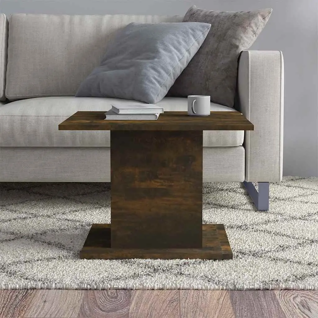 Coffee Table Smoked Oak Brown 55.5 x 55.5 x 40 cm Engineered Wood