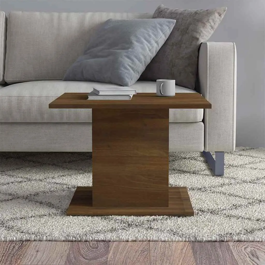 Coffee Table Brown Oak Engineered Wood Living Room Accent Furniture