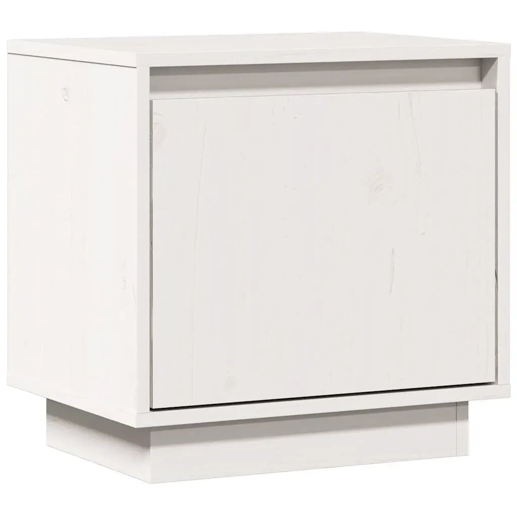 Bedside Cabinet White Solid Wood Pine Nightstand 40cm W 30cm D 40cm H