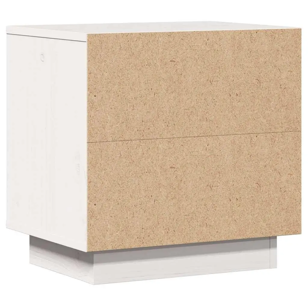 Bedside Cabinet White Solid Wood Pine Nightstand 40cm W 30cm D 40cm H
