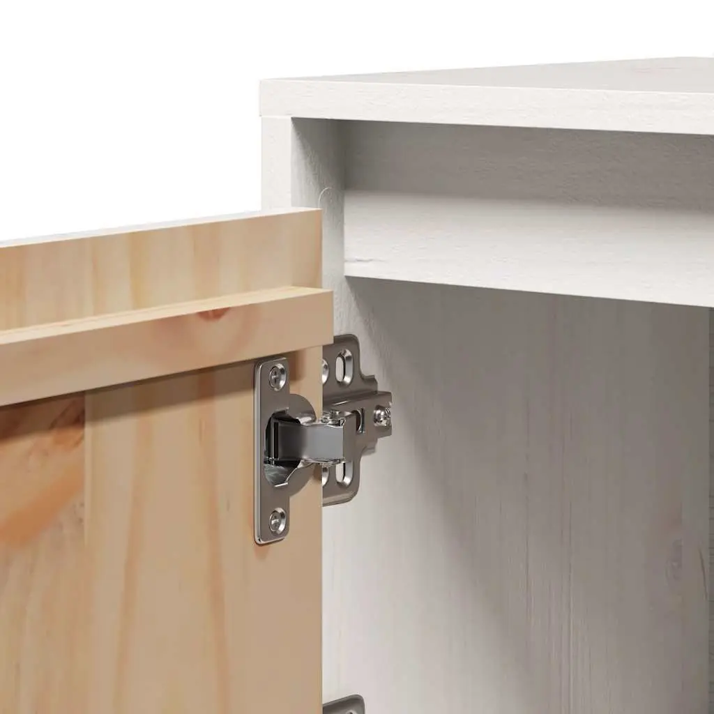 Bedside Cabinet White Solid Wood Pine Nightstand 40cm W 30cm D 40cm H