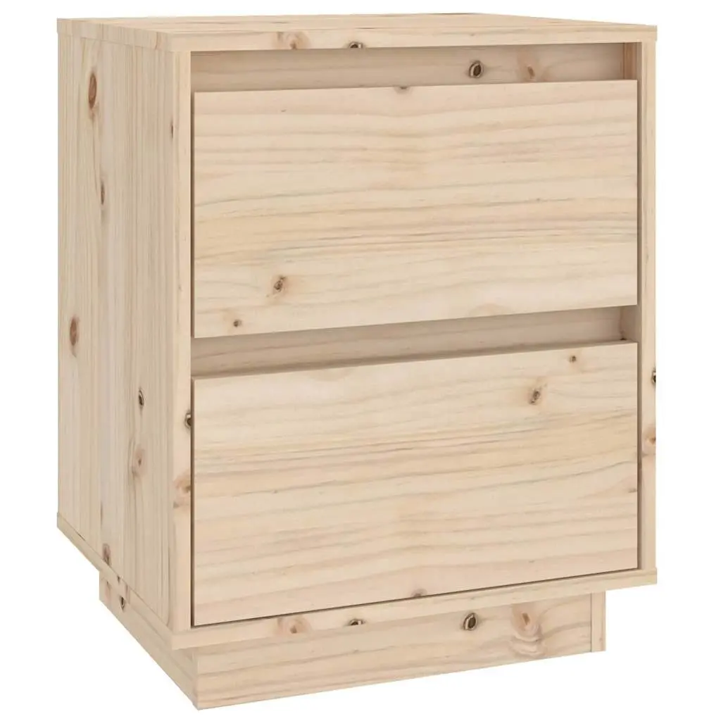 Wooden Bedside Cabinet 40x35x50cm Side Table Storage Organiser Brown