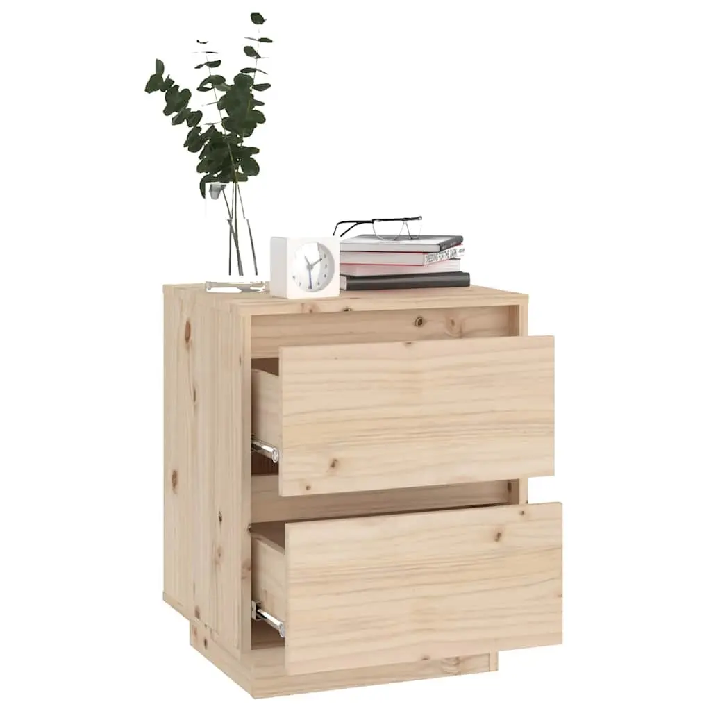 Wooden Bedside Cabinet 40x35x50cm Side Table Storage Organiser Brown