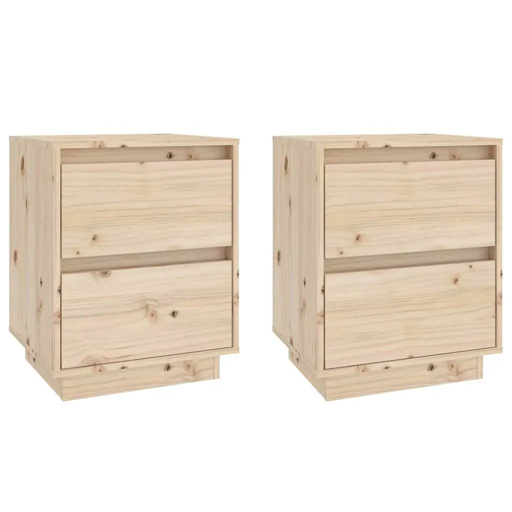 Bedside Cabinets 2 pcs 40x35x50 cm Brown Side Tables Storage Nightstand
