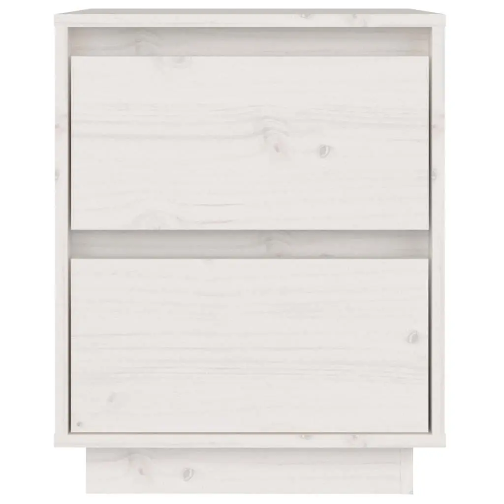 Bedside Cabinets 2 Pieces White Storage Tables Wooden Side Nightstand Furniture