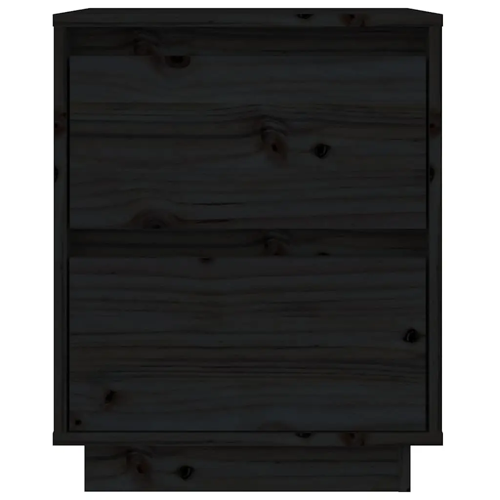 Bedside Cabinets 2 pcs Black Storage Side Tables Modern Bedroom Furniture