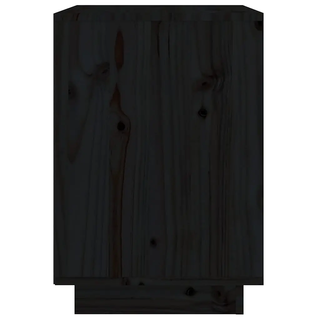Bedside Cabinets 2 pcs Black Storage Side Tables Modern Bedroom Furniture