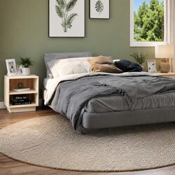 Warm Wooden Bedside Cabinets 2 pcs 40x34x40 cm
