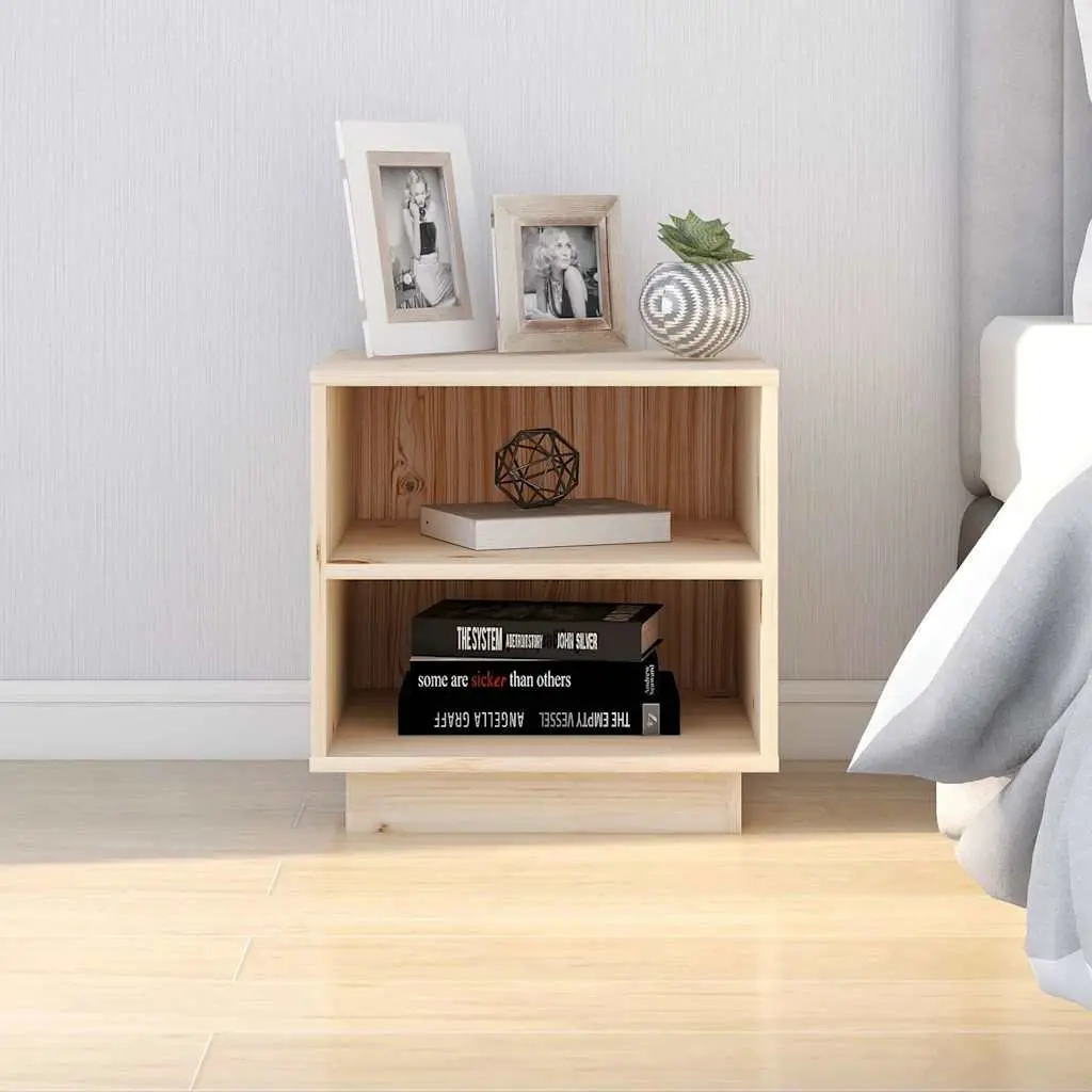 Bedside Cabinets Brown Wooden 40x34x40 cm 2 Piece Storage Tables