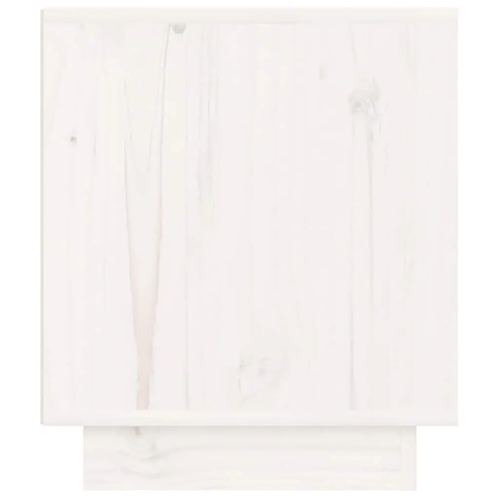 Bedside Tables White 40x34x40 cm Wooden 2 Piece Storage Cabinets