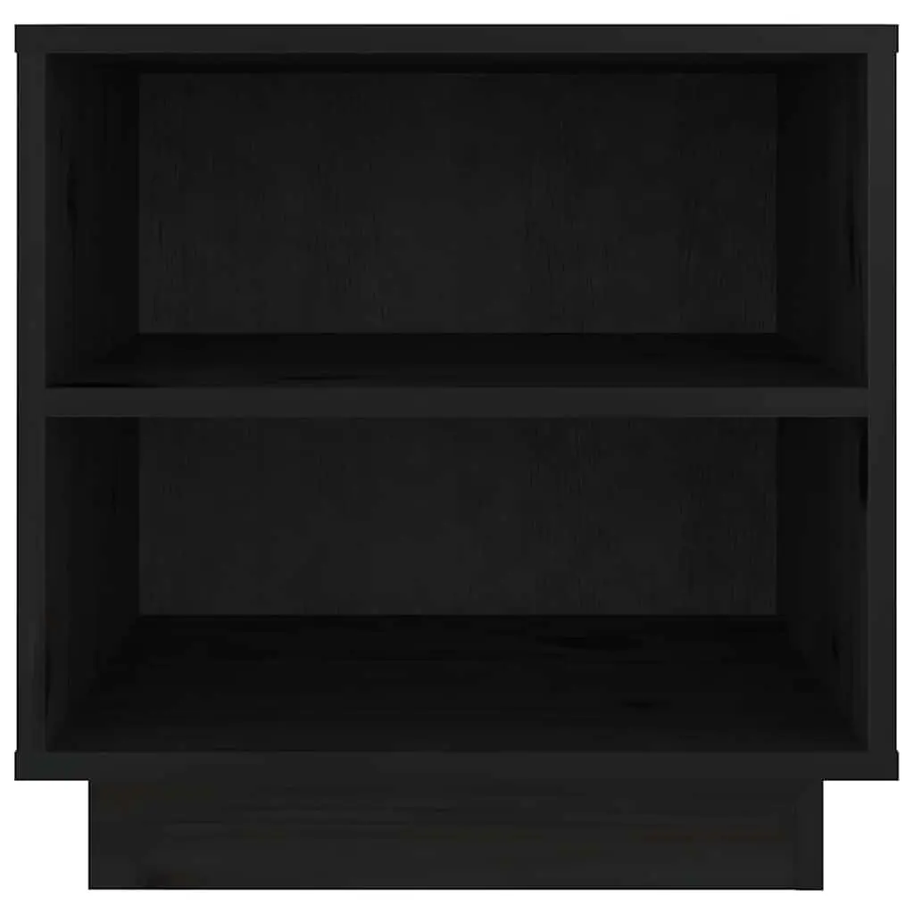 Bedside Cabinets Black 40x34x40 cm Solid Wood Storage Side Tables 2 Piece