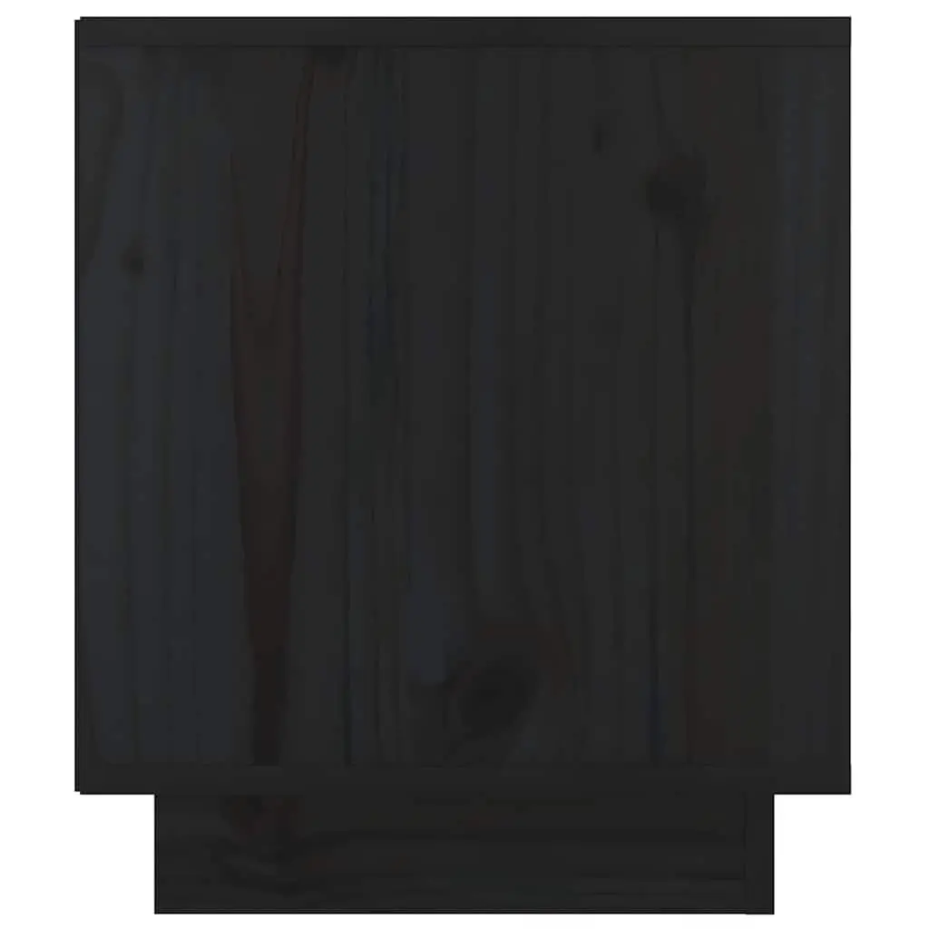 Bedside Cabinets Black 40x34x40 cm Solid Wood Storage Side Tables 2 Piece