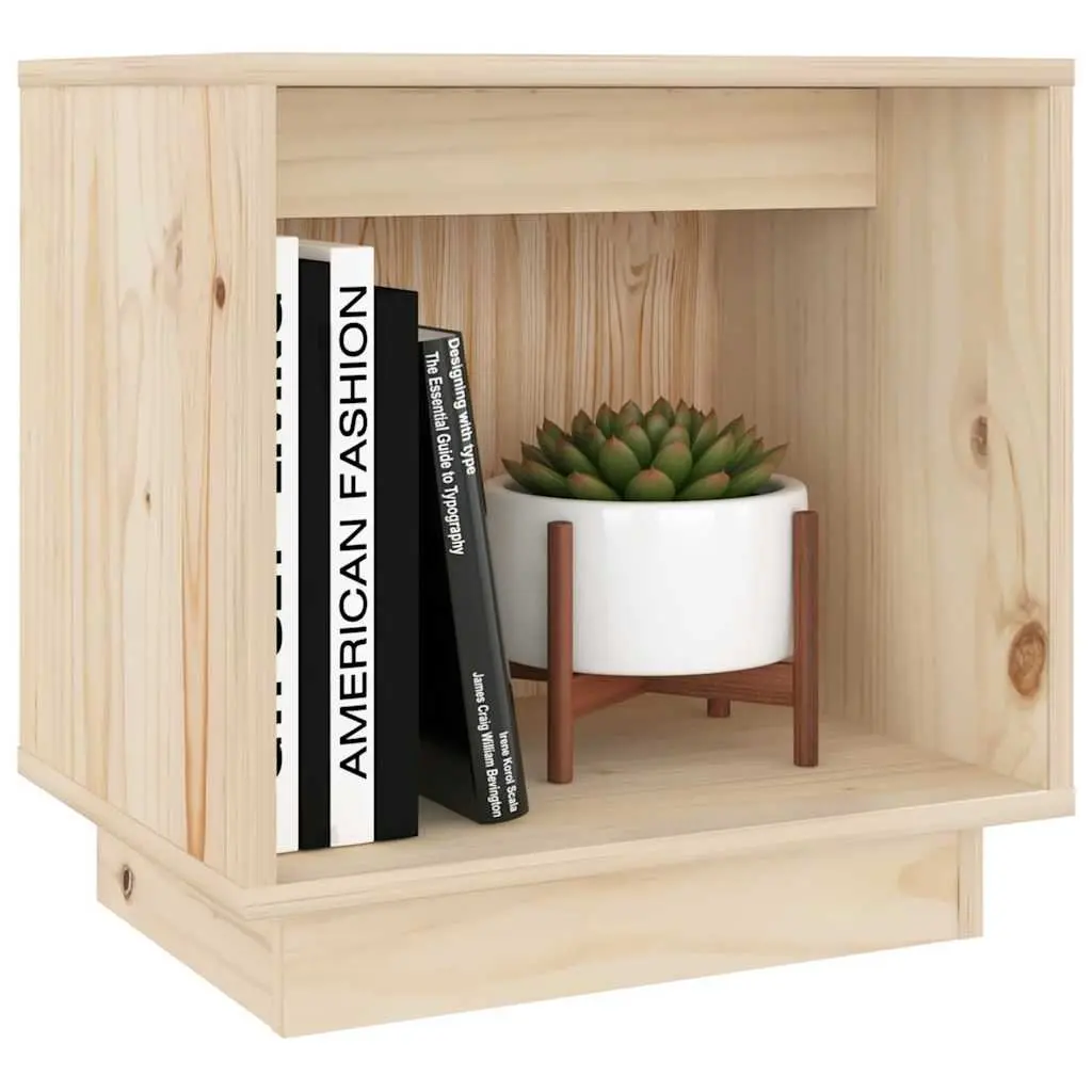 Bedside Cabinets Brown Modern 40 x 30 x 40 cm Solid Pinewood 2 Piece Storage Side Tables