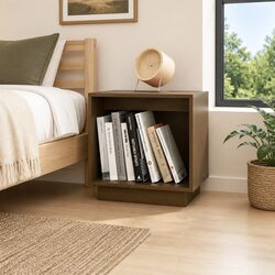 Wooden Brown Bedside Cabinet for Modern Living
