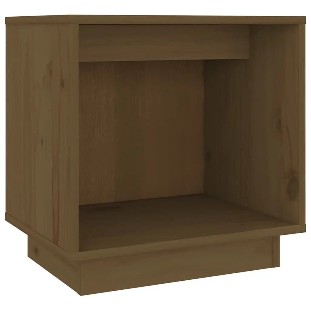Bedside Table Brown Wooden Nightstand 40x30x40cm Solid Wood