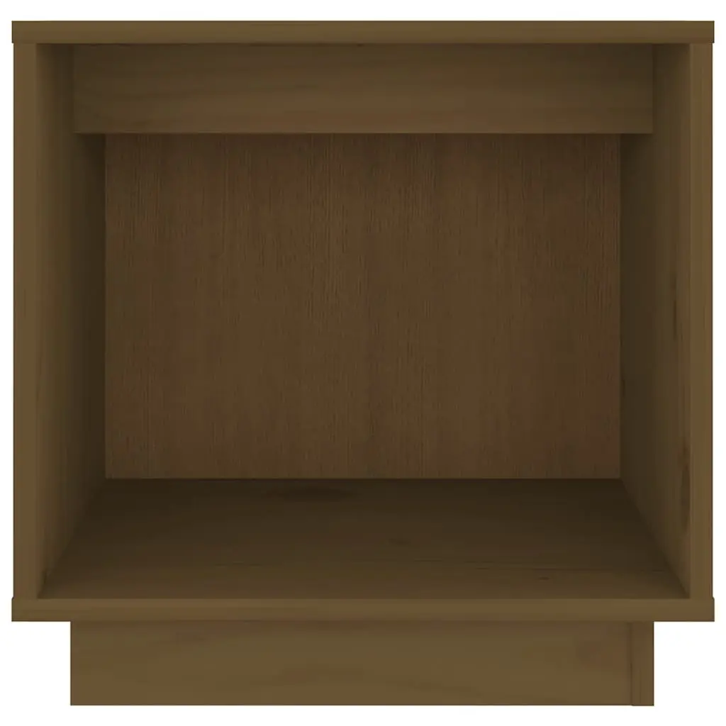 Bedside Table Brown Wooden Nightstand 40x30x40cm Solid Wood