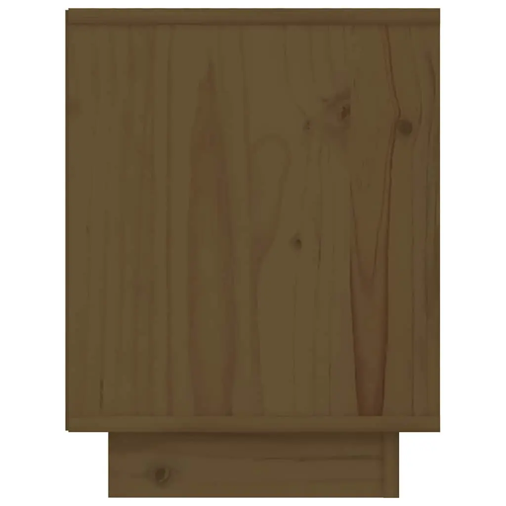 Bedside Table Brown Wooden Nightstand 40x30x40cm Solid Wood