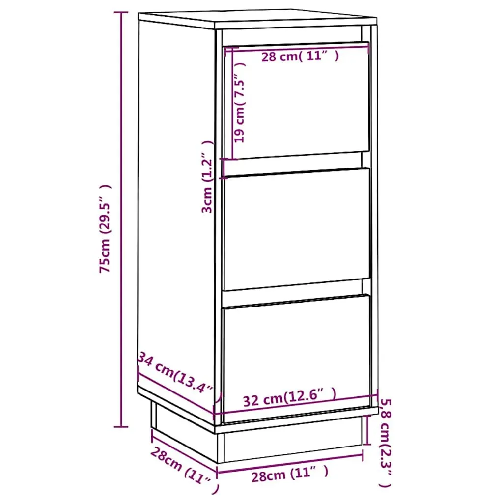 White Solid Wood Sideboards for Living and Dining Spaces
