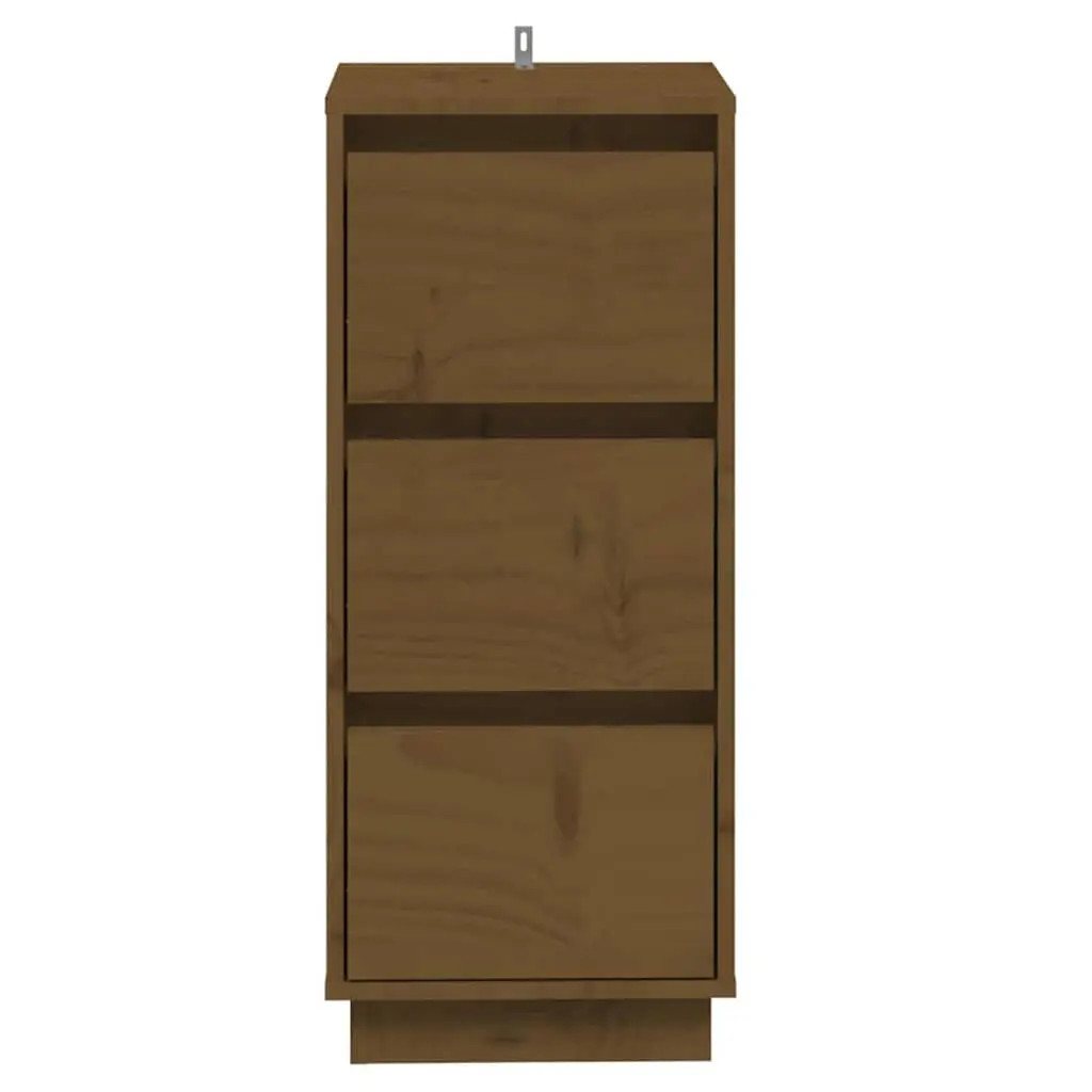 Honey Brown Solid Wood Sideboard for Living Spaces