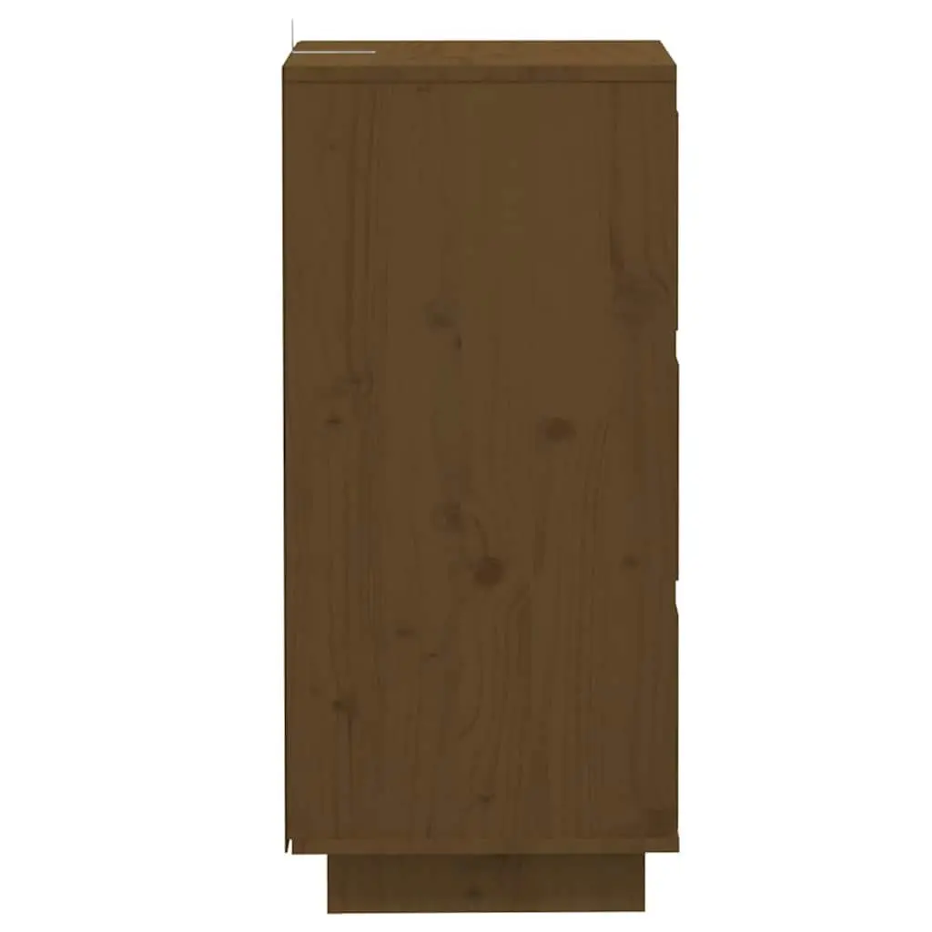 Honey Brown Solid Wood Sideboard for Living Spaces