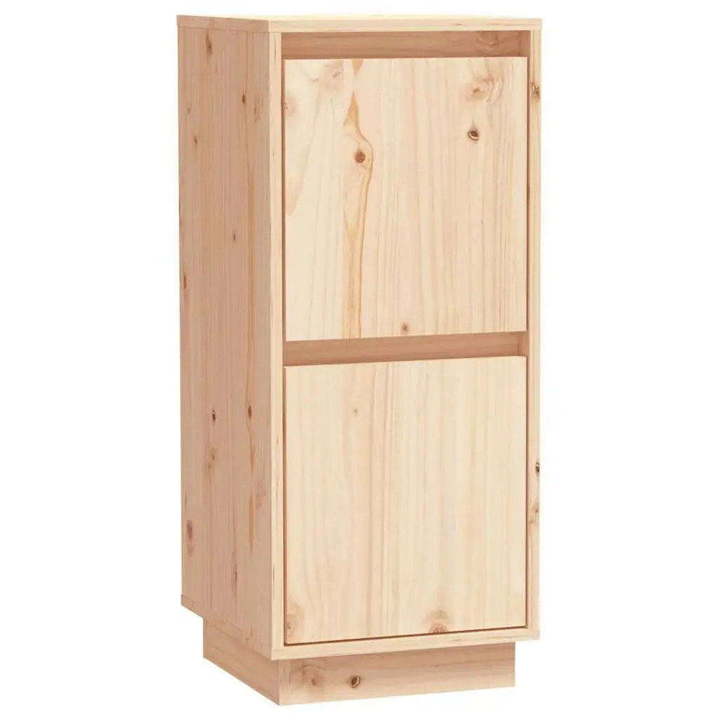 Solid Wood Pine Sideboard Cabinet Brown 2 Door Storage Furniture Set