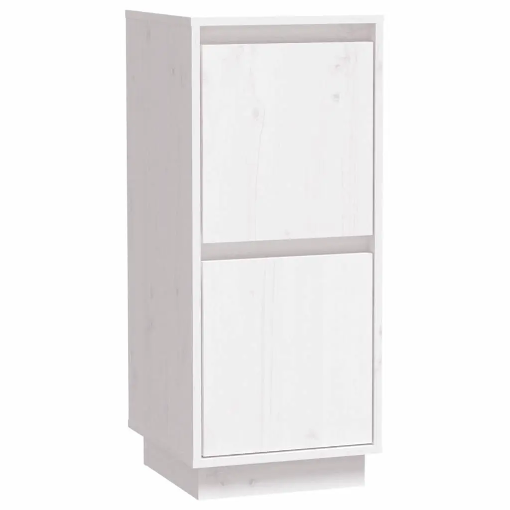 Sideboard Cabinet Set White Solid Wood 2 Piece Storage Buffet Cupboard