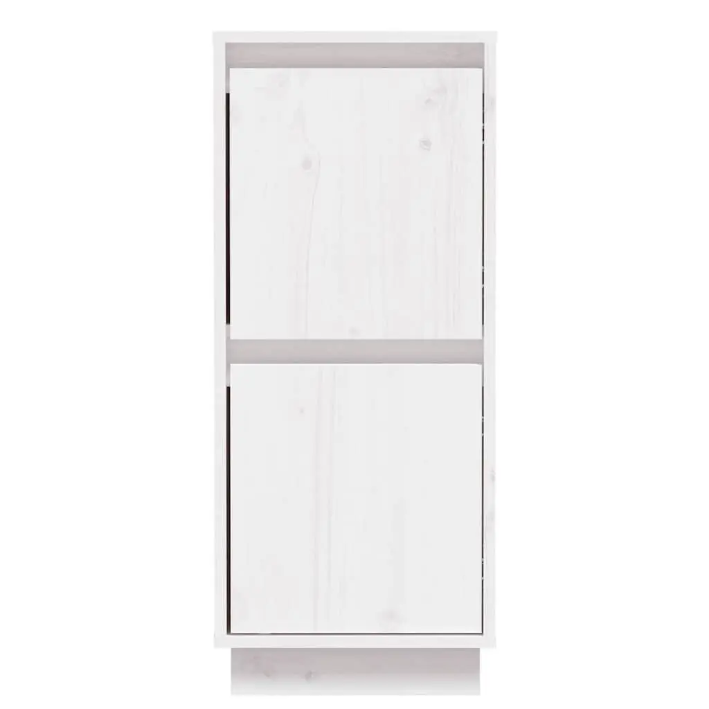 Sideboard Cabinet Set White Solid Wood 2 Piece Storage Buffet Cupboard